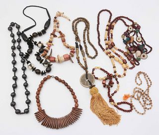Ten Beaded Costume Necklaces