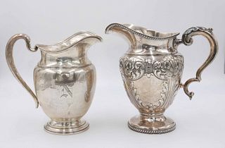 Two Sterling Silver Water Pitchers