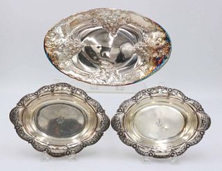 Pair of Tiffany Sterling Oval Footed Dishes