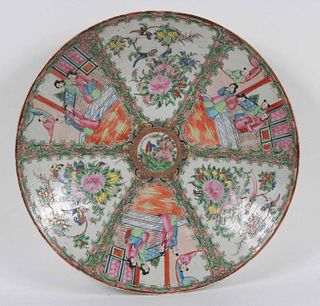Chinese Export Rose Medallion Porcelain Charger