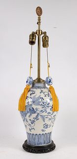 Chinese Blue-and-White Glazed Porcelain Vase
