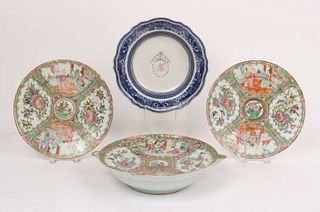Chinese Rose Medallion Porcelain Hot Plate