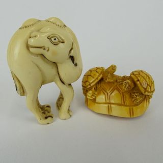 Lot of Two (2) Early 20th Century Japanese Carved Netsuke.