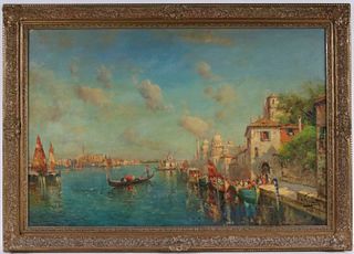 Nicholas Briganti, Oil on Canvas, Venetian Scene