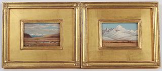 Two Oils on Board, Montana & Mountain Landscapes