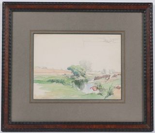 Peter Moran, Watercolor and Pencil, East End, LI