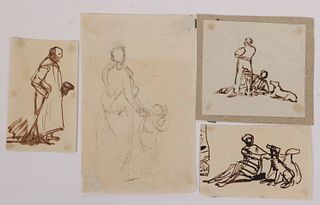 Four Old Master Pen and Ink Sketches
