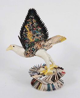 Quian Zhi, Paper & Papier Mache Wingspread Eagle