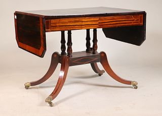 Regency Inlaid Calamander Sofa Table