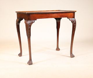 George II Carved Mahogany Tray Top Tea Table