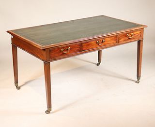 George III Mahogany Partner's Writing Table Desk