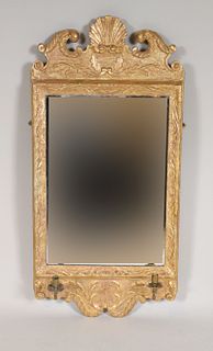 George I Incised Giltwood Two-Light Mirror