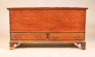 Chippendale Painted Pine Two-Drawer Blanket Chest