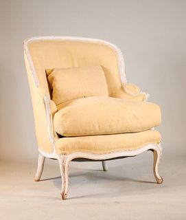 Louis XV Style White-Painted Bergere