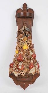 Floral & Fruit Decorated Hanging Wall Shelf