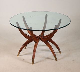 Mid-Century Modern Folding Mahogany Low Table