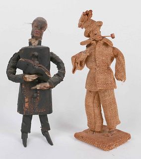 Pine & Papier Mache Figure of a Black Preacher