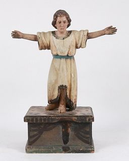 Carved and Painted Santos Figure