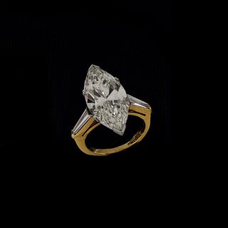 6.75 Carat Diamond and 18K Ring