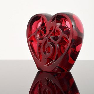 Lalique Elton John "Music is Love" Heart Sculpture