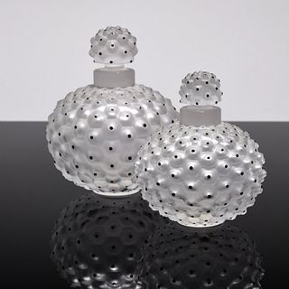2 Lalique "Cactus" Perfume Bottles
