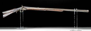 19th C. American Iron & Wood Percussion Rifle