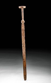 Chinese Qing Dynasty Iron Sword Breaker w/ Pommel