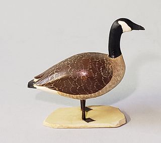 Miniature Hand Carved and Painted Goose Decoy