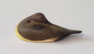Miniature Hand Carved and Painted Duck Decoy