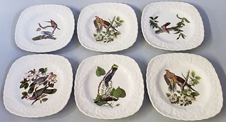 Set of 6 National Audubon Society Porcelain Birds of America Plates