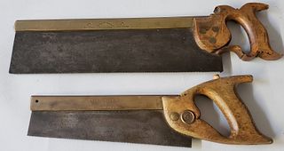 Two Antique Spear Jackson, Josenay Wood & Co Sheffield Cast Steel Hand Saws