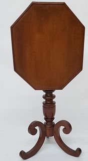 American Mahogany and Cherry Tilt Top Table, 19th Century