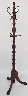19th Century Carved Wooden Figural Coat Rack