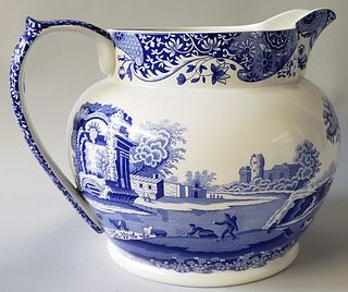 Large Contemporary Blue and White Spode Pitcher
