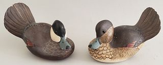 Pair of William H. Cranmer Carved and Painted Ruddy Duck Decoys