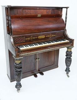 James Nutting and Company Mahogany Upright Piano, Soho, London