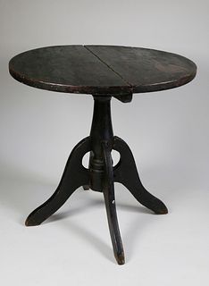 Continental Black Painted Artist Work Table, circa 1860-1870