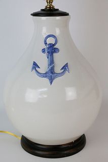 Contemporary "Anchors" Ceramic Lamp