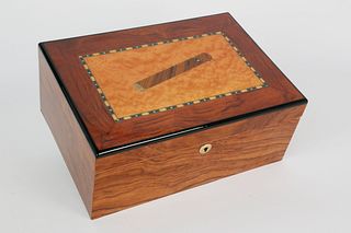 Contemporary Inlaid Humidor Box, late 20th Century