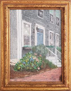 Marcus Goulding Nantucket Oil Painting, "Orange Street Doorway"