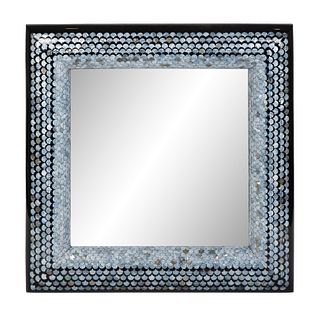 A Contemporary Mother-of-Pearl Inlaid Frame Mirror