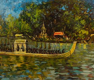 Lillian Genth
(American, 1876-1953)
The Royal Barge (King of Siam in Royal Barge)