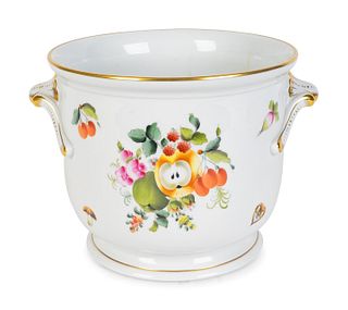 A Herend Porcelain Cachepot
Height 8 inches.