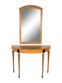 A Modern Neoclassical Style Ebony Inlaid Maple Console Table and Mirror by Richard Scott Newman
LATE 20TH CENTURY