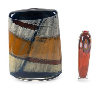 Marisa & Alain Begou
(French, b. 1940's)
Two Studio Glass Vases 