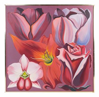Lowell Nesbitt
(American, 1933-1993)
Red Violet Monochrome Flowers '81 VI , 1981
