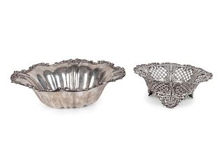 Two American Silver Bowls
Diameter of larger, 10 1/2 inches.