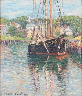 Joseph Eliot Enneking (1881-1942) Docked, East Gloucester