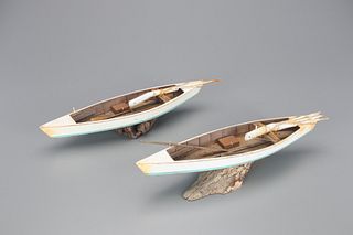 Two Chesapeake Bay Hunting Boat Models H. S. Rogers, Bay Built Ship Models
