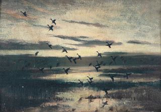 Peter Markham Scott (1909-1989) Mallards Leaving at Dawn